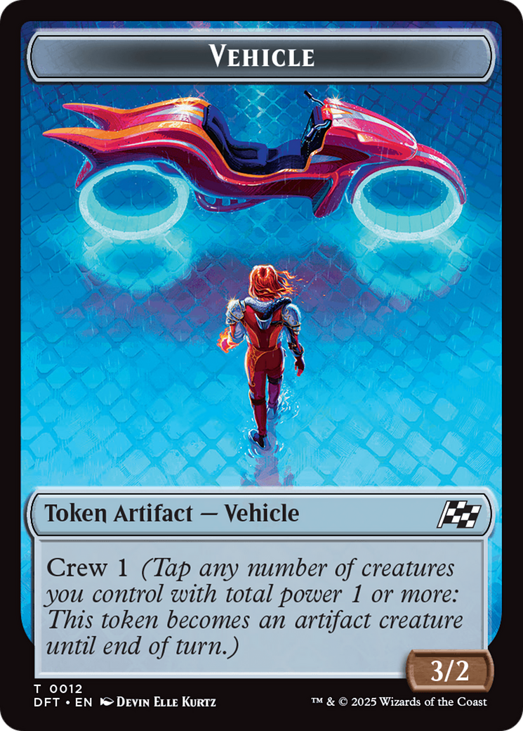 Emblem - Chandra, Spark Hunter // Vehicle Double-Sided Token [Aetherdrift Tokens] | Exor Games New Glasgow
