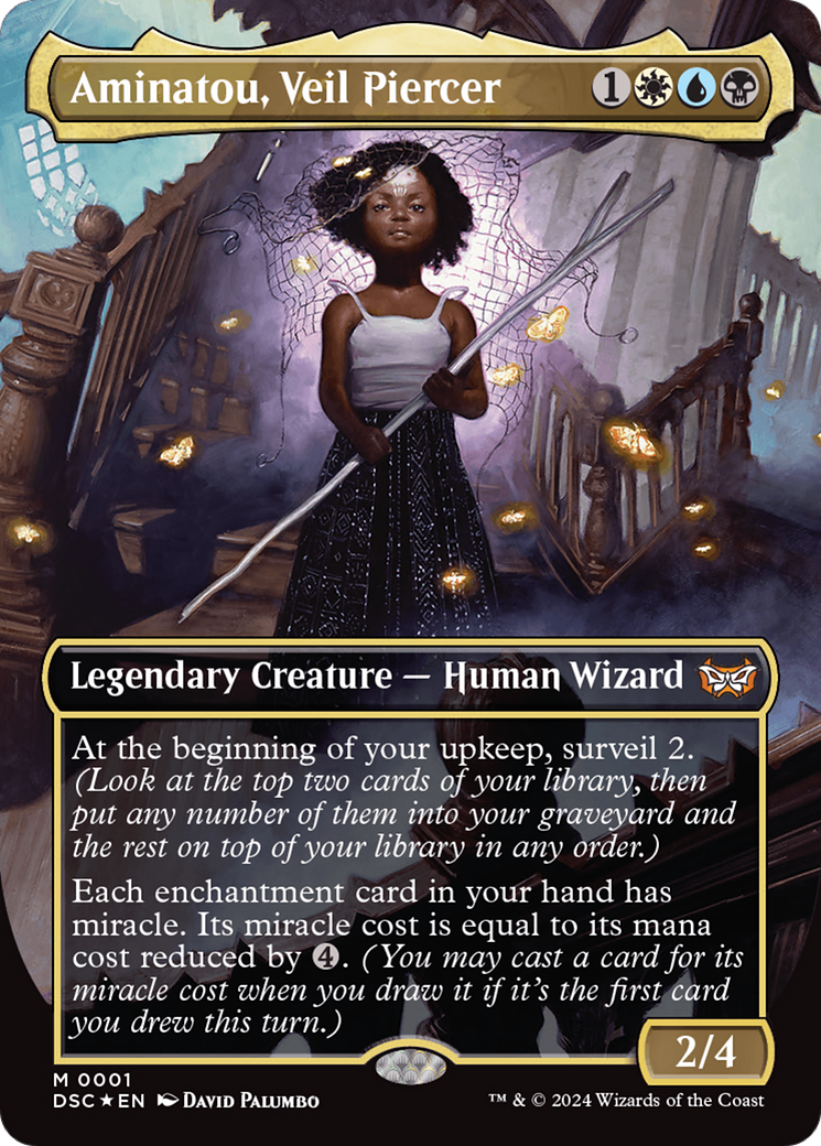 Aminatou, Veil Piercer (Borderless) [Duskmourn: House of Horror Commander] | Exor Games New Glasgow