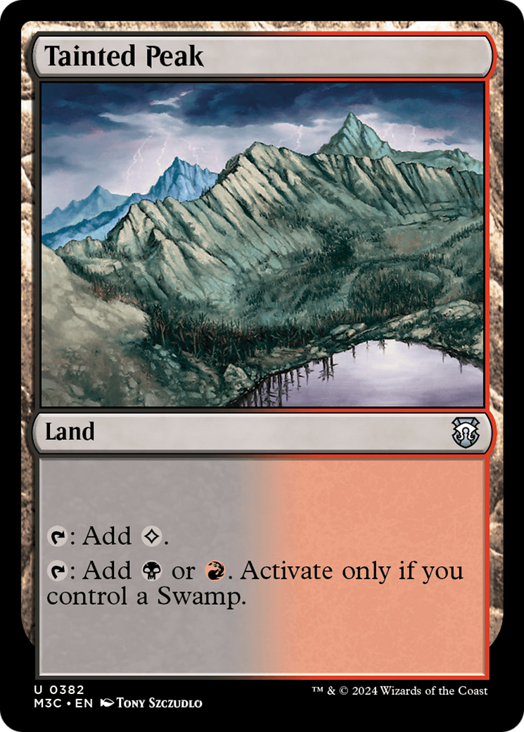 Tainted Peak (Ripple Foil) [Modern Horizons 3 Commander] | Exor Games New Glasgow