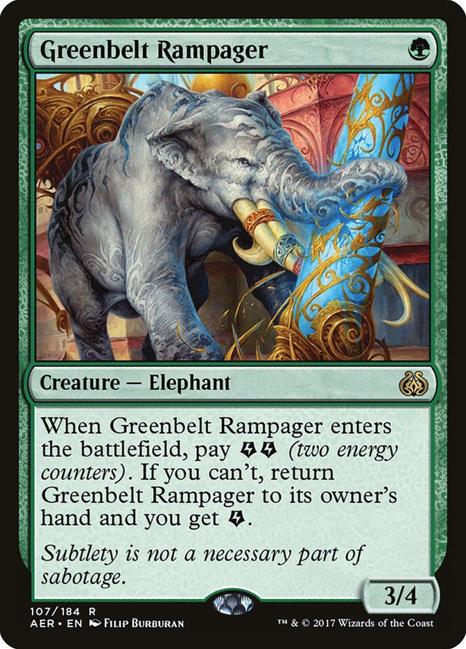 Greenbelt Rampager [Aether Revolt] | Exor Games New Glasgow