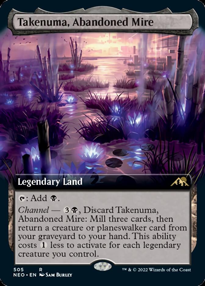 Takenuma, Abandoned Mire (Extended Art) [Kamigawa: Neon Dynasty] | Exor Games New Glasgow