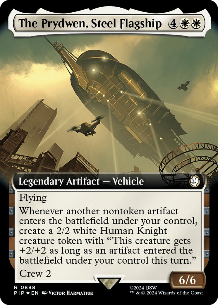 The Prydwen, Steel Flagship (Extended Art) (Surge Foil) [Fallout] | Exor Games New Glasgow