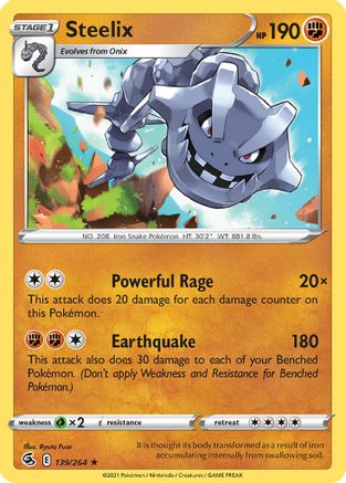 Steelix (139/264) (Theme Deck Exclusive) [Sword & Shield: Fusion Strike] | Exor Games New Glasgow