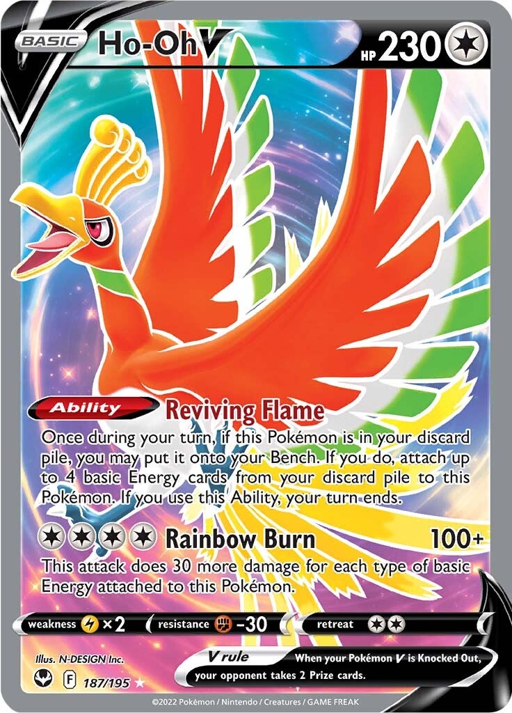 Ho-oh V (187/195) [Sword & Shield: Silver Tempest] | Exor Games New Glasgow