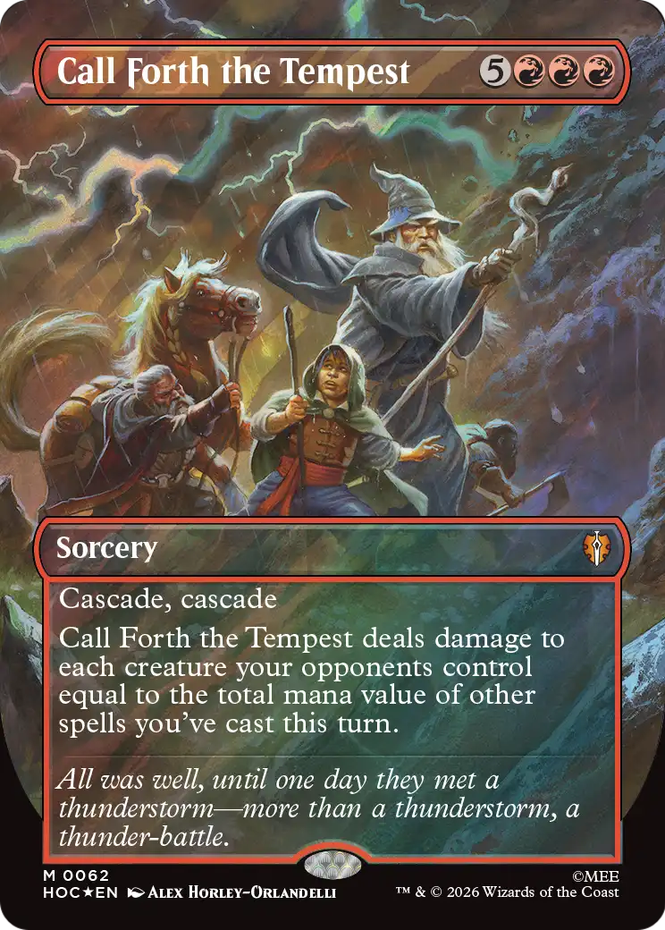 Call Forth the Tempest (Borderless) (Surge Foil) [The Hobbit: Eternal-Legal] | Exor Games New Glasgow