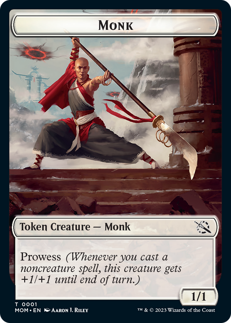 Monk // Kraken Double-Sided Token [March of the Machine Tokens] | Exor Games New Glasgow