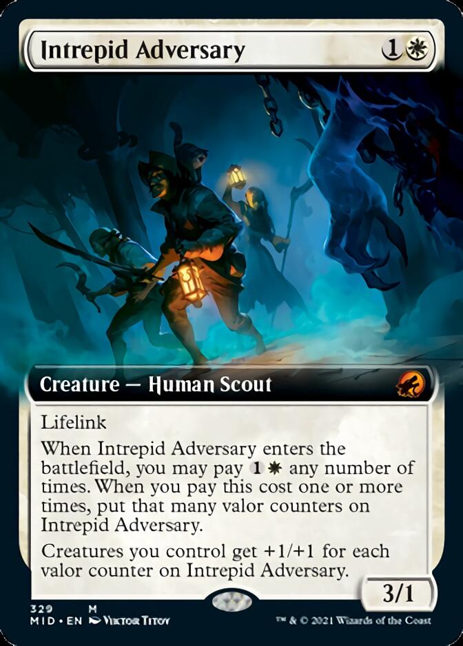 Intrepid Adversary (Extended Art) [Innistrad: Midnight Hunt] | Exor Games New Glasgow