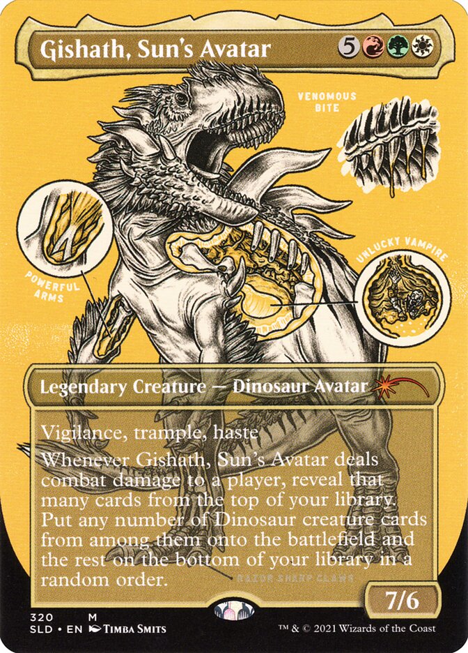 Gishath, Sun's Avatar (Borderless Foil Etched) [Secret Lair Drop Series] | Exor Games New Glasgow