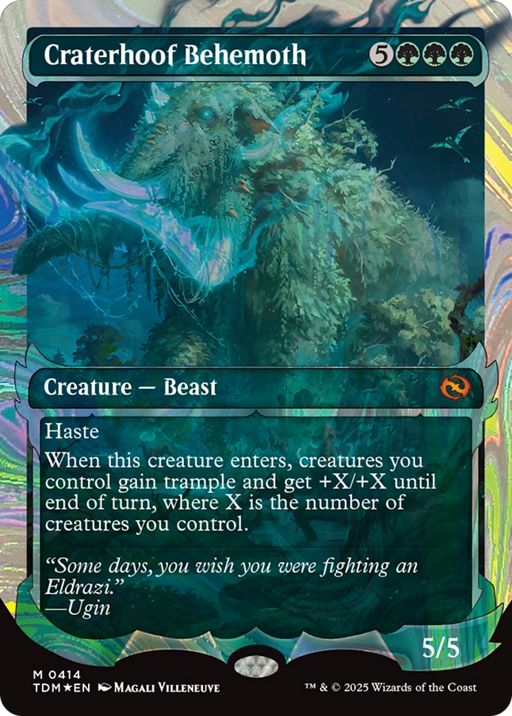 Craterhoof Behemoth (Showcase) (Halo Foil) [Tarkir: Dragonstorm] | Exor Games New Glasgow
