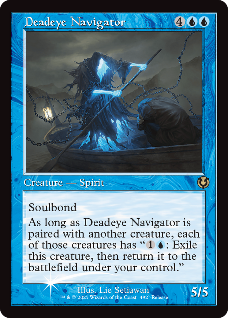 Deadeye Navigator (Retro Frame) [Innistrad Remastered Promos] | Exor Games New Glasgow