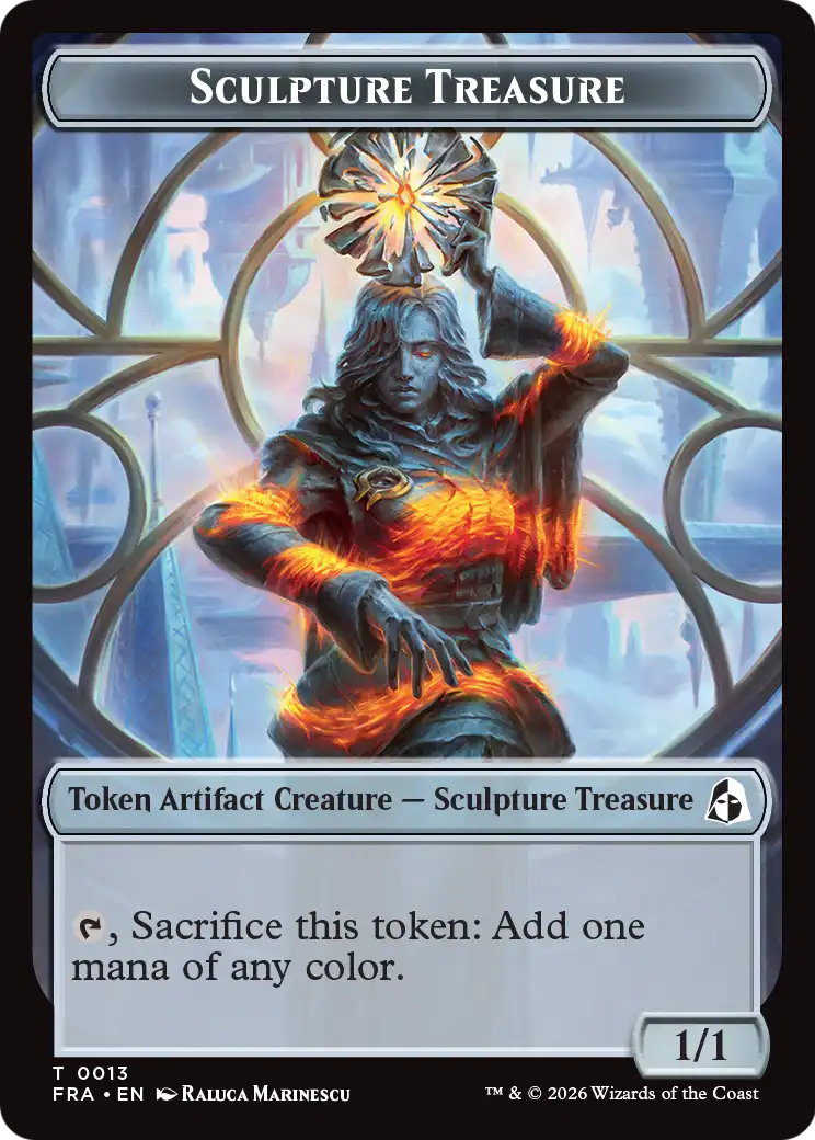 Sculpture Treasure // Beast Double-Sided Token [Reality Fracture Tokens] | Exor Games New Glasgow