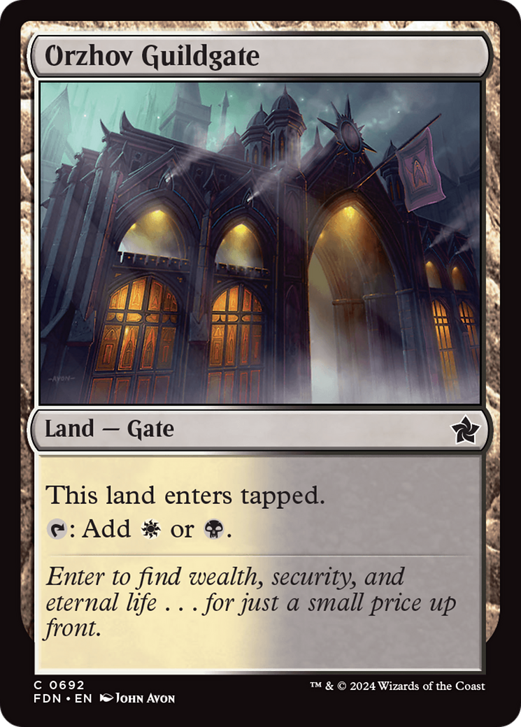 Orzhov Guildgate [Foundations] | Exor Games New Glasgow