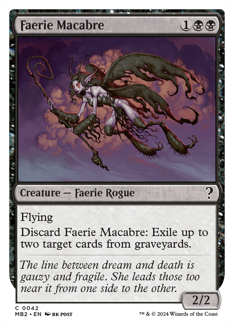 Faerie Macabre (White Border) [Mystery Booster 2] | Exor Games New Glasgow