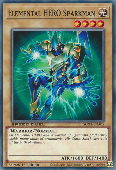 Elemental HERO Sparkman [SGX3-ENA05] Common | Exor Games New Glasgow