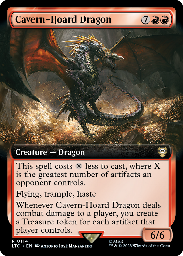 Cavern-Hoard Dragon (Extended Art) [The Lord of the Rings: Tales of Middle-Earth Commander] | Exor Games New Glasgow