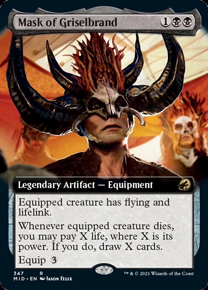 Mask of Griselbrand (Extended Art) [Innistrad: Midnight Hunt] | Exor Games New Glasgow