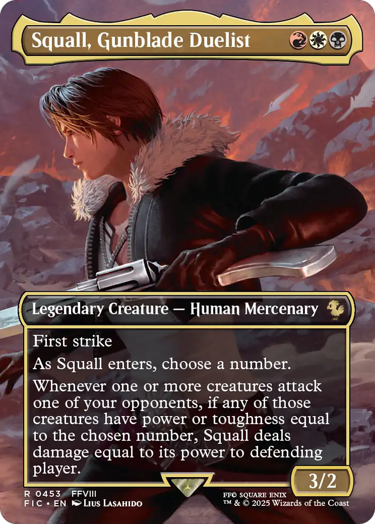 Squall, Gunblade Duelist (Borderless) [FINAL FANTASY Commander] | Exor Games New Glasgow