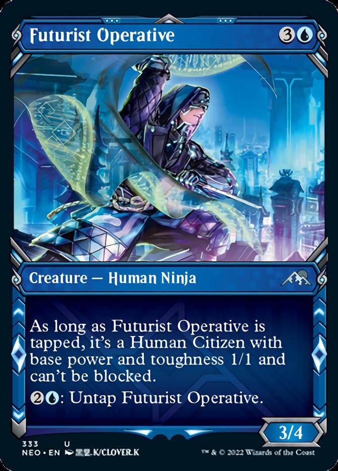 Futurist Operative (Showcase Ninja) [Kamigawa: Neon Dynasty] | Exor Games New Glasgow