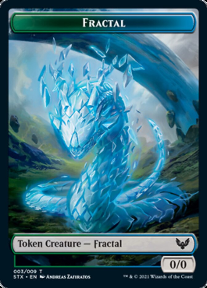 Fractal // Pest Double-Sided Token [Strixhaven: School of Mages Tokens] | Exor Games New Glasgow
