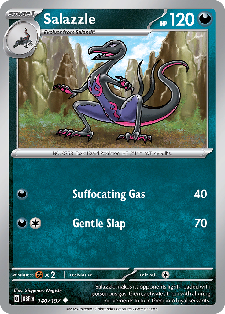 Salazzle (140/197) [Scarlet & Violet: Obsidian Flames] | Exor Games New Glasgow