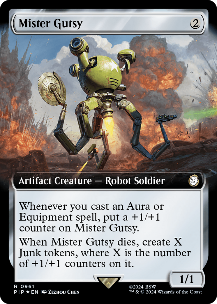 Mister Gutsy (Extended Art) (Surge Foil) [Fallout] | Exor Games New Glasgow