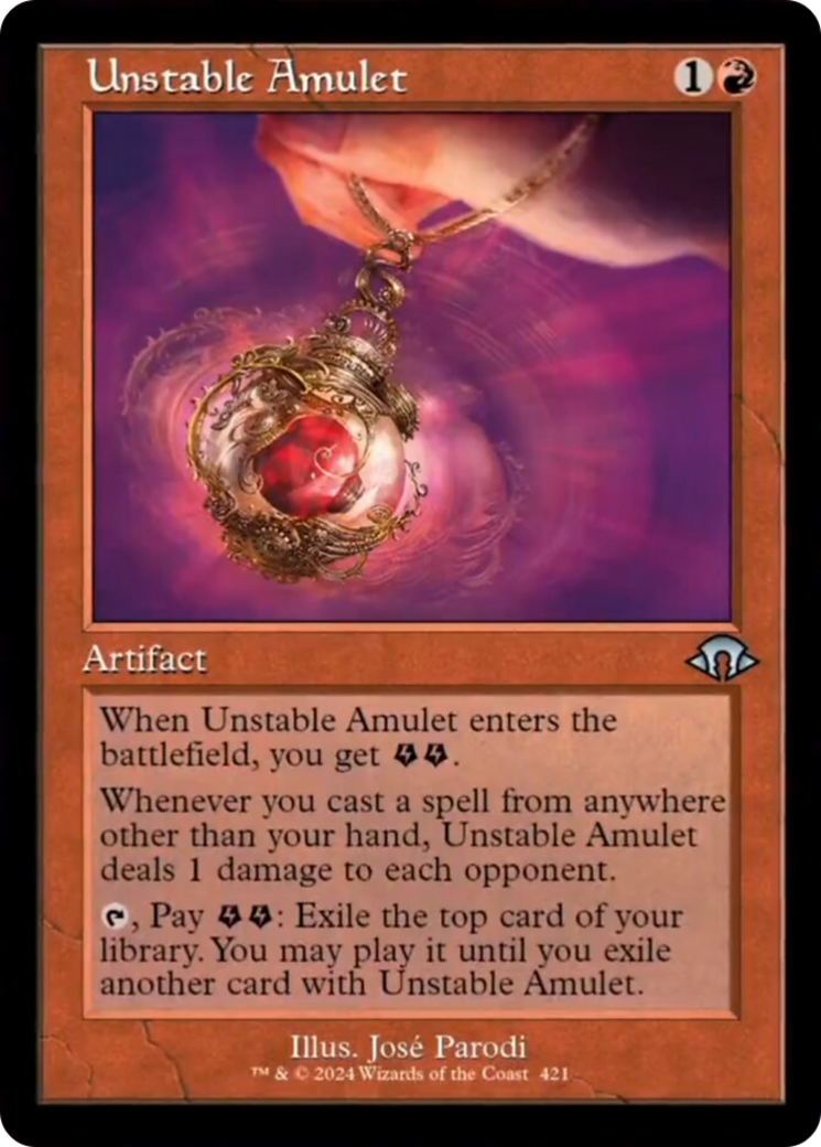 Unstable Amulet (Retro) [Modern Horizons 3] | Exor Games New Glasgow
