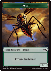 Insect (0012) // Spider Double-Sided Token [Duskmourn: House of Horror Commander Tokens] | Exor Games New Glasgow