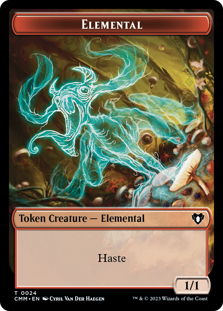 Elemental (0024) // Elf Druid Double-Sided Token [Commander Masters Tokens] | Exor Games New Glasgow