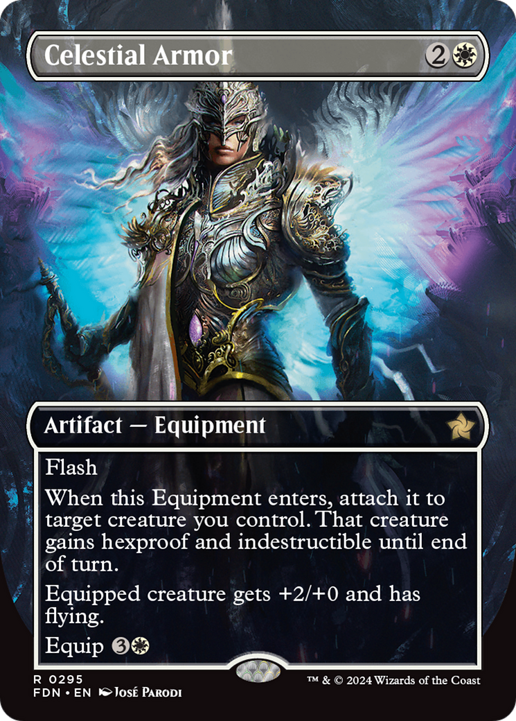 Celestial Armor (Borderless) [Foundations] | Exor Games New Glasgow