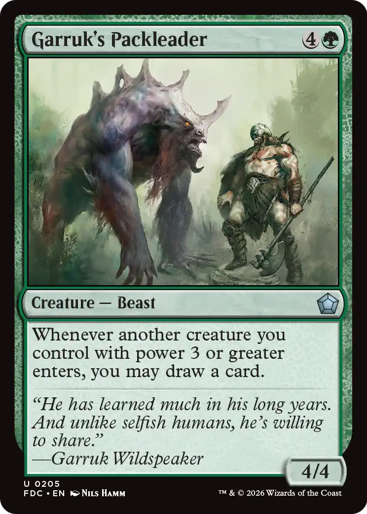 Garruk's Packleader [Foundations Commander] | Exor Games New Glasgow