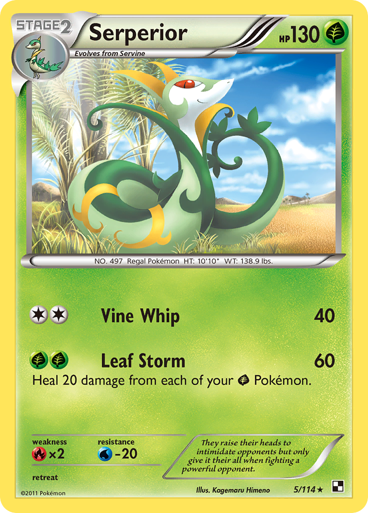 Serperior (5/114) (Green Tornado) (Theme Deck Exclusive) [Black & White: Base Set] | Exor Games New Glasgow