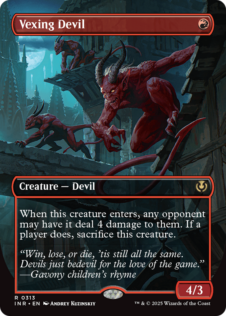 Vexing Devil (Borderless) [Innistrad Remastered] | Exor Games New Glasgow