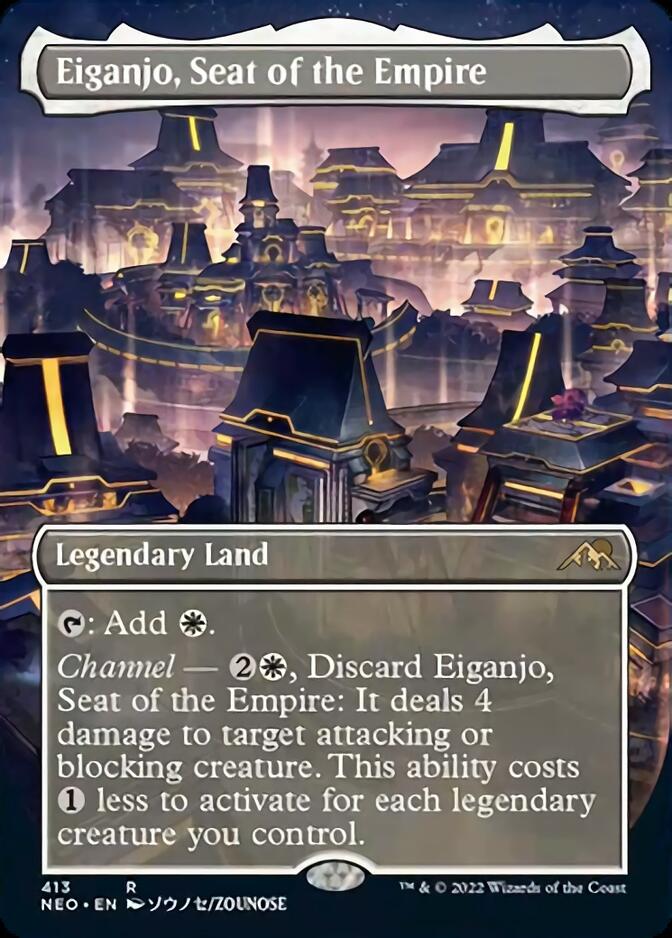 Eiganjo, Seat of the Empire (Borderless Alternate Art) [Kamigawa: Neon Dynasty] | Exor Games New Glasgow