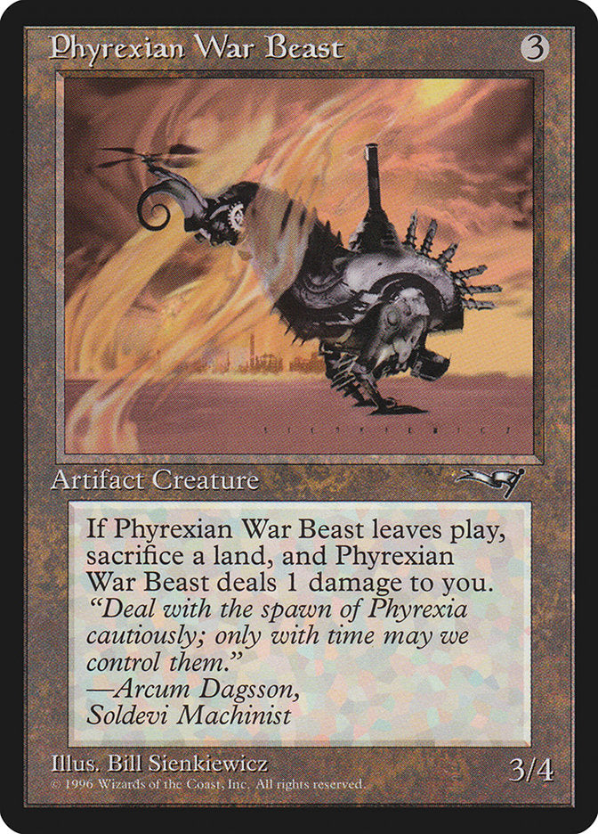 Phyrexian War Beast (Signature on Right) [Alliances] | Exor Games New Glasgow