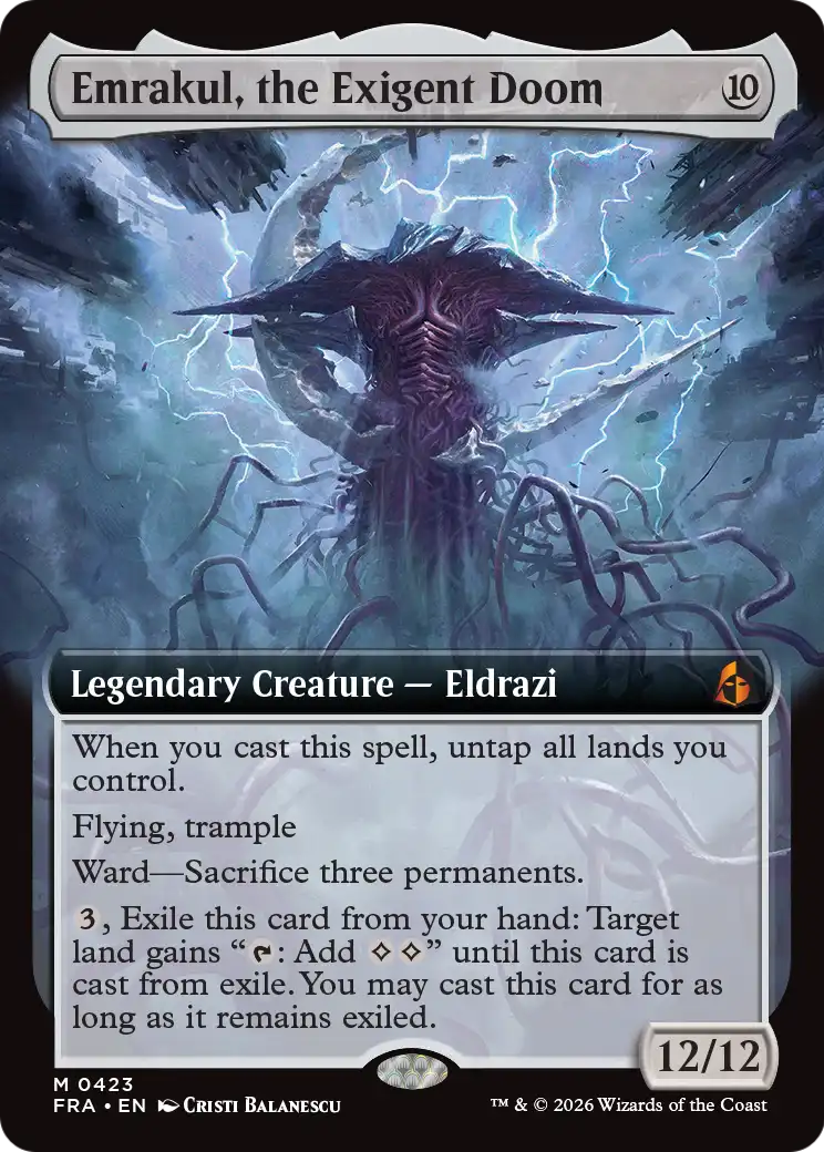 Emrakul, the Exigent Doom (Extended Art) [Reality Fracture] | Exor Games New Glasgow