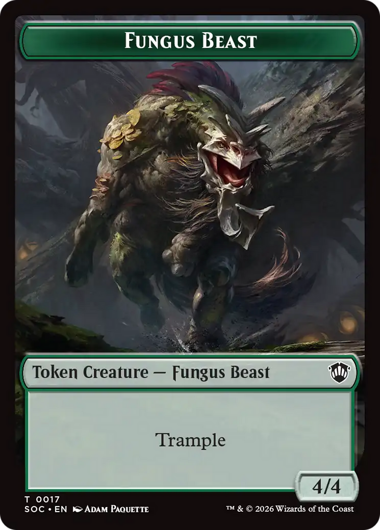 Goat // Fungus Beast Double-Sided Token [Secrets of Strixhaven Commander Tokens] | Exor Games New Glasgow