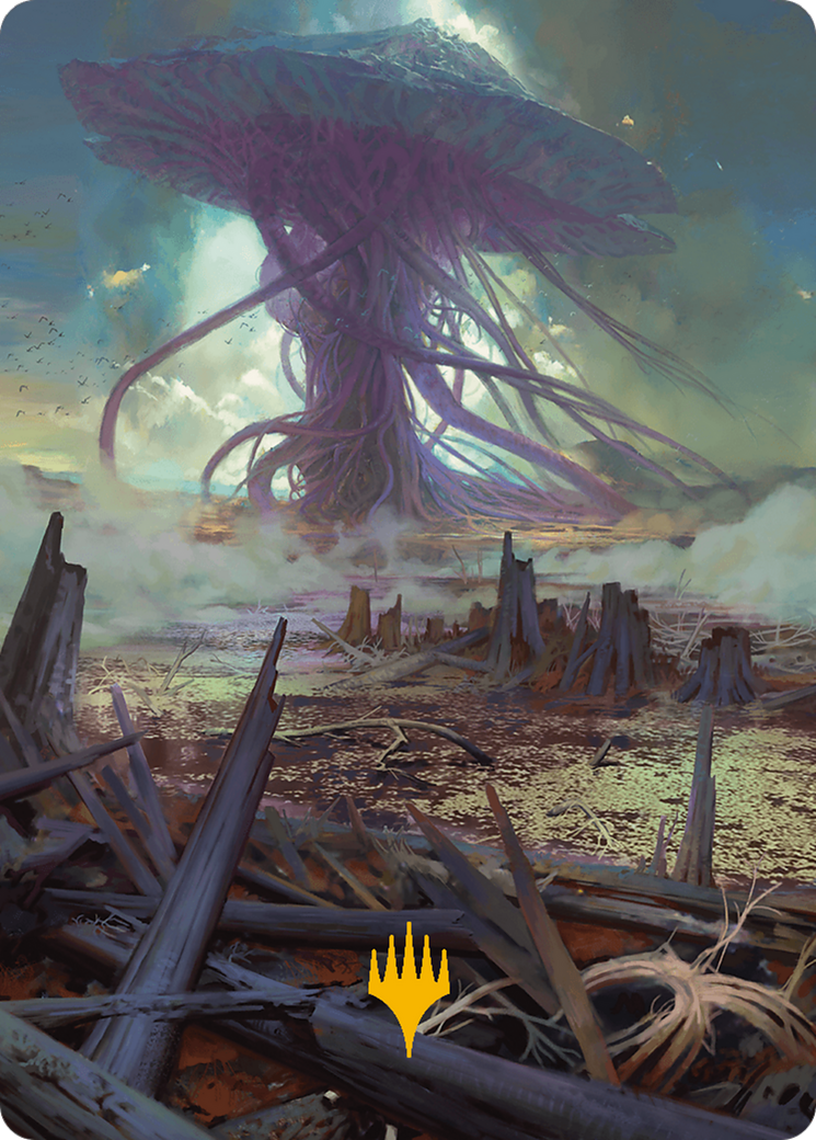 Swamp Art Card (Gold-Stamped Planeswalker Symbol) [Modern Horizons 3 Art Series] | Exor Games New Glasgow