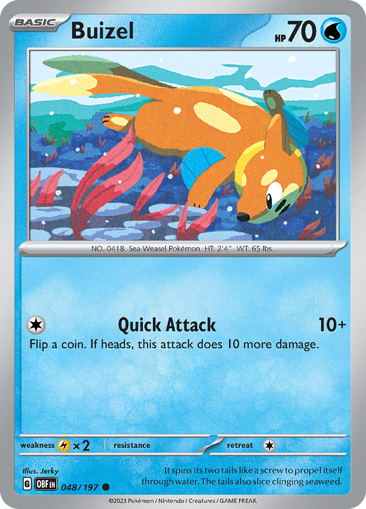 Buizel (048/197) [Scarlet & Violet: Obsidian Flames] | Exor Games New Glasgow