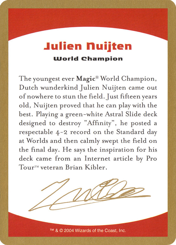 Julien Nuijten Bio [World Championship Decks 2004] | Exor Games New Glasgow