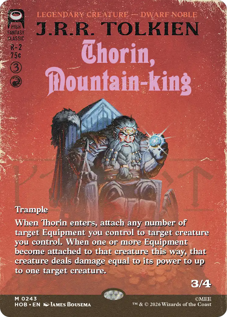 Thorin, Mountain-king (Borderless) [The Hobbit] | Exor Games New Glasgow