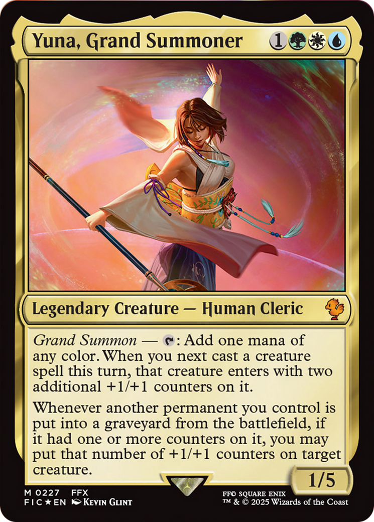 Yuna, Grand Summoner (Surge Foil) [FINAL FANTASY Commander] | Exor Games New Glasgow