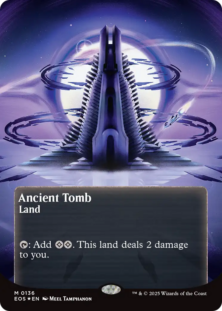 Ancient Tomb (0136) (Borderless) (Galaxy Foil) [Edge of Eternities: Stellar Sights] | Exor Games New Glasgow