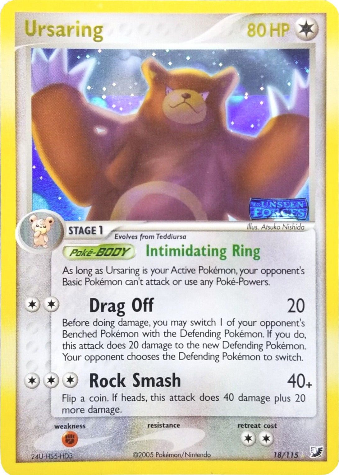 Ursaring (18/115) (Stamped) [EX: Unseen Forces] | Exor Games New Glasgow