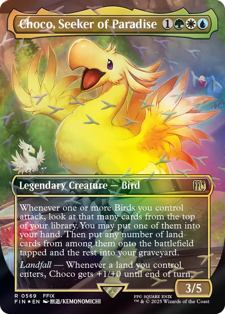 Choco, Seeker of Paradise (Borderless) (Chocobo Track Foil) [FINAL FANTASY] | Exor Games New Glasgow