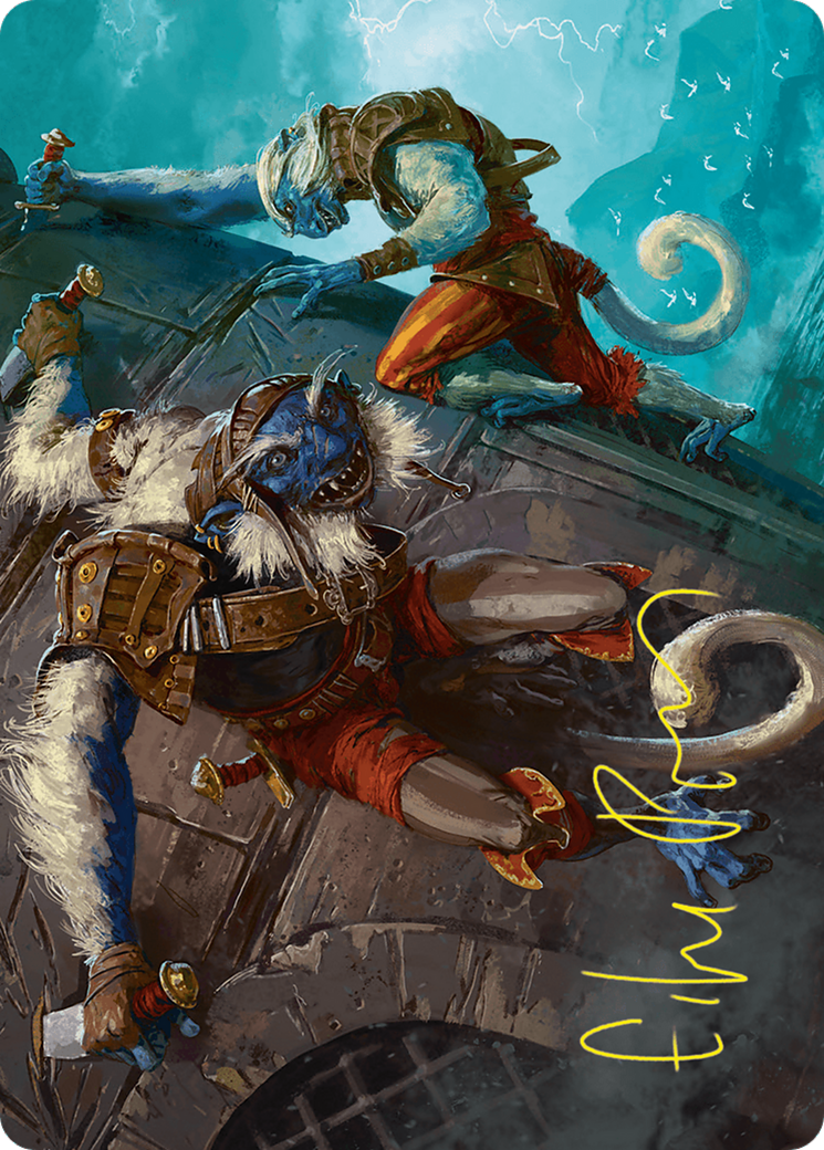 Goblin Boarders Art Card (11/54) (Gold-Stamped Signature) [Foundations Art Series] | Exor Games New Glasgow