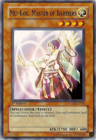 Mei-kou, Master of Barriers [FOTB-EN025] Common | Exor Games New Glasgow