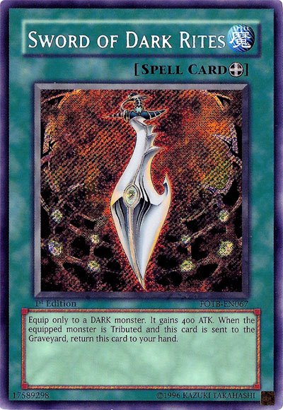 Sword of Dark Rites [FOTB-EN067] Secret Rare | Exor Games New Glasgow