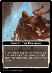 Bounty: The Outsider // Bounty Rules Double-Sided Token [Outlaws of Thunder Junction Commander Tokens] | Exor Games New Glasgow