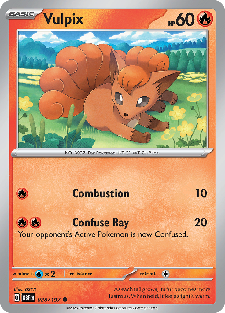 Vulpix (028/197) [Scarlet & Violet: Obsidian Flames] | Exor Games New Glasgow