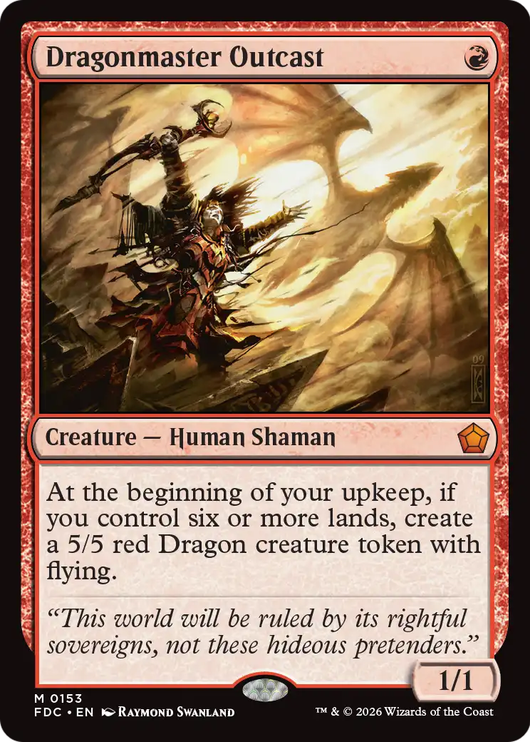 Dragonmaster Outcast [Foundations Commander] | Exor Games New Glasgow